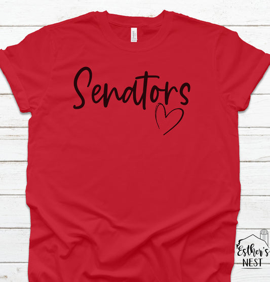 Custom School Spirit Wear Adult Tee | Springfield Senators | Spirit Wear