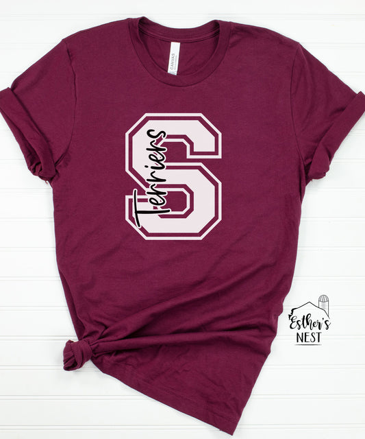 Custom Varsity School Spirit Wear Adult Tee | Staunton Terriers | Spirit Wear