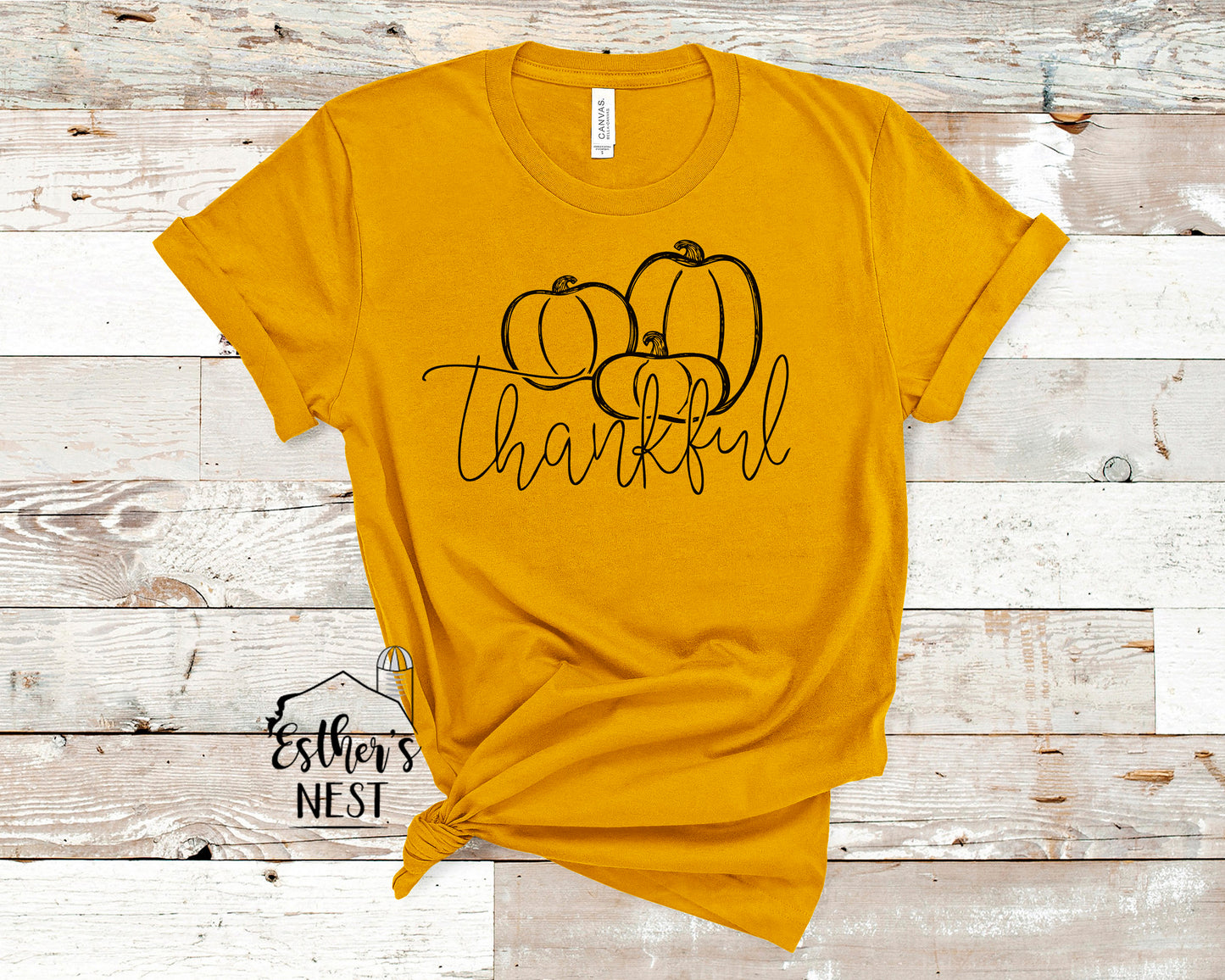 Thankful Pumpkin Fall Adult Tee