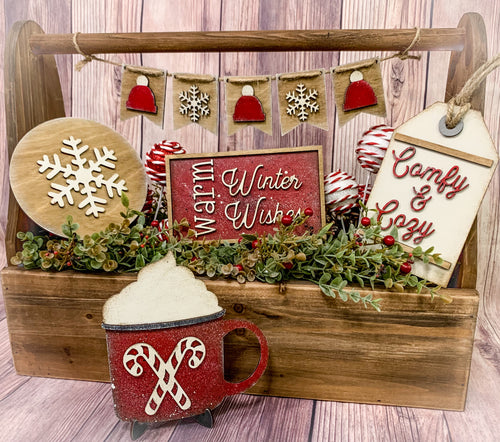 Cozy Winter Tiered Tray Set | Tier Tray Collection | DIY Adult Kit | Christmas Collection